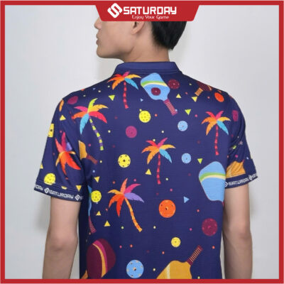 Áo Pickleball Hawaii Polo Unisex – Thiết Kế Năng Động, Vải Mát, Phù Hợp Chơi Pickleball Và Du Lịch | Saturday Sports 19 Pickleball Hawaii - Purple 1